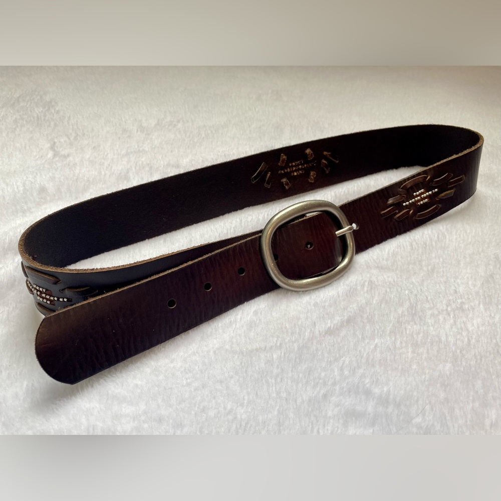 AE Y2K Leather Belt EUC XS Brown